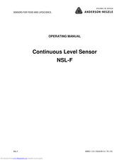 ANDERSON-NEGELE NSL-F Operating Manual