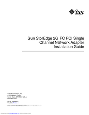 Sun Microsystems StorEdge X6767A Installation Manual