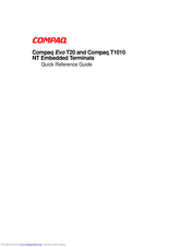 Compaq Evo T1010 Quick Reference Manual