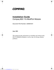 Compaq 802.11b MultiPort Installation Manual