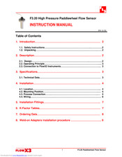 FLS F3.20 series Instruction Manual