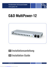 Guntermann & Drunck MultiPower-12 Installation Manual