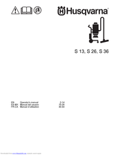 Husqvarna S 13 Operator's Manual