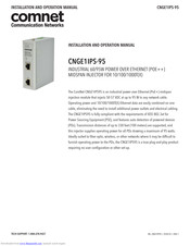 Comnet CNGE1IPS-95 Installation And Operation Manual