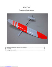 SOARING MODELS MINI-DART Assembly Instruction Manual