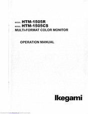 Ikegami HTM-1505R Operation Manual