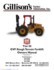 Gillison's Variety Fabrication GVF Tier III Owner's Manual
