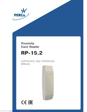 PERCo RP-15.2 Operation Manual