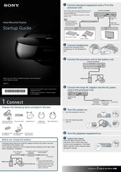 Sony HMZ-T3 Startup Manual