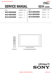 Sony bravia klv-46x450a Service Manual