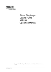 ALLDOS KM 254-143 Operation Manual