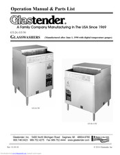 Glastender GT-30-CCW Operations Manual & Parts List