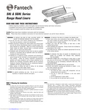 Fantech SHL48 Instructions