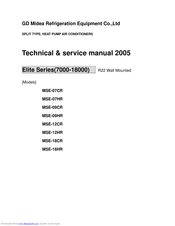 Midea MSE-12CR Technical & Service Manual