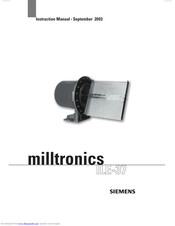 Siemens milltronics ILE-37 Instruction Manual