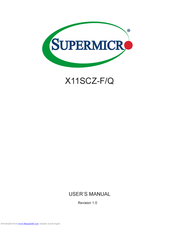 Supermicro X11SCZ-F/Q User Manual