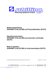 Schilling 52.008 Operating Instructions Manual