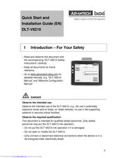 Advantech-Dlog DLT-V6210 Quick Start And Installation Manual