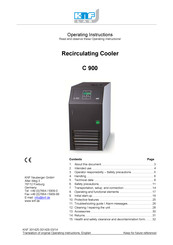 KNF C 900 Operating Instructions Manual