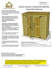 OLT Grand Garden Chalet 6X3-BEVEL Assembly Manual