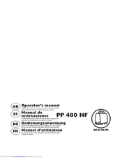 Husqvarna PP 480 HF Operator's Manual