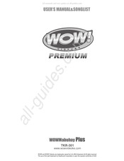 WOW! Videoke Premium Mabuhay Plus TKR-301 User Manual