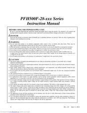 TDK-Lambda PFH500F-28 series Instruction Manual