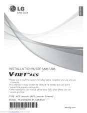 LG V-NET PLNWKB100 Installation & User Manual
