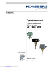 Honsberg UB1 Operating Manual