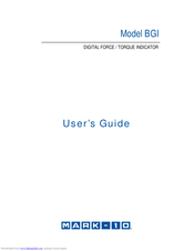 Mark-10 BGI User Manual