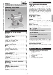 Kromschroder ZIO Series Operating Instructions Manual