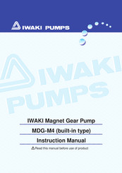 IWAKI PUMPS MDG-M4T6B220 Instruction Manual