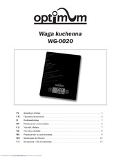 Optimum WG-0020 Operating Instructions Manual
