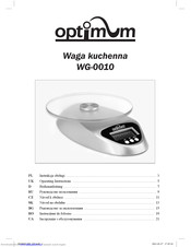 Optimum WG-0010 Operating Instructions Manual