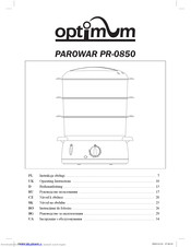 Optimum PR-0850 Operating Instructions Manual