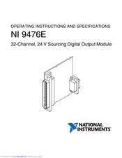 National Instruments NI 9476E Operating Instructions And Specifications