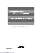 A&D Omniace RA2300MK II Instruction Manual