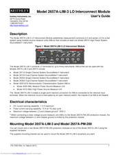 Keithley 2657A-LIM-3 LO User Manual