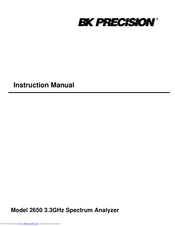 Bk Precision 2650 Instruction Manual