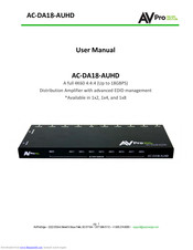 AVProEdge AC-DA18-AUHD User Manual