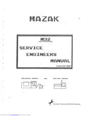 Mazak MAZATROL M32 Service Engineer's Manual