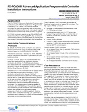 Johnson Controls FX-PCA3611 Installation Instructions Manual