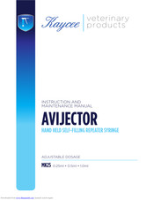 Kaycee AVIJECTOR Instruction And Maintenance Manual