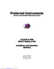 Preferred Instruments JC-22-PL2-1006 Installation And Operation User Manual