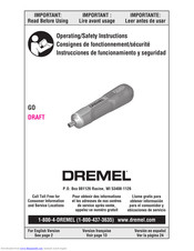 Dremel GO DRAFT Operating/Safety Instructions Manual