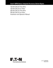 Eaton 93PM 100 kW SIAC-B Three-Wire Installation And Operation Manual