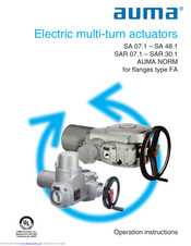 AUMA SA 48.1 SAR 07.1 Operation Instructions Manual