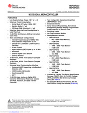 Texas Instruments MSP430F2232IYFF User Manual
