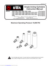 BVA Hydraulics H1014 Instruction Manual