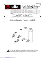 BVA Hydraulics H2512 Instruction Manual